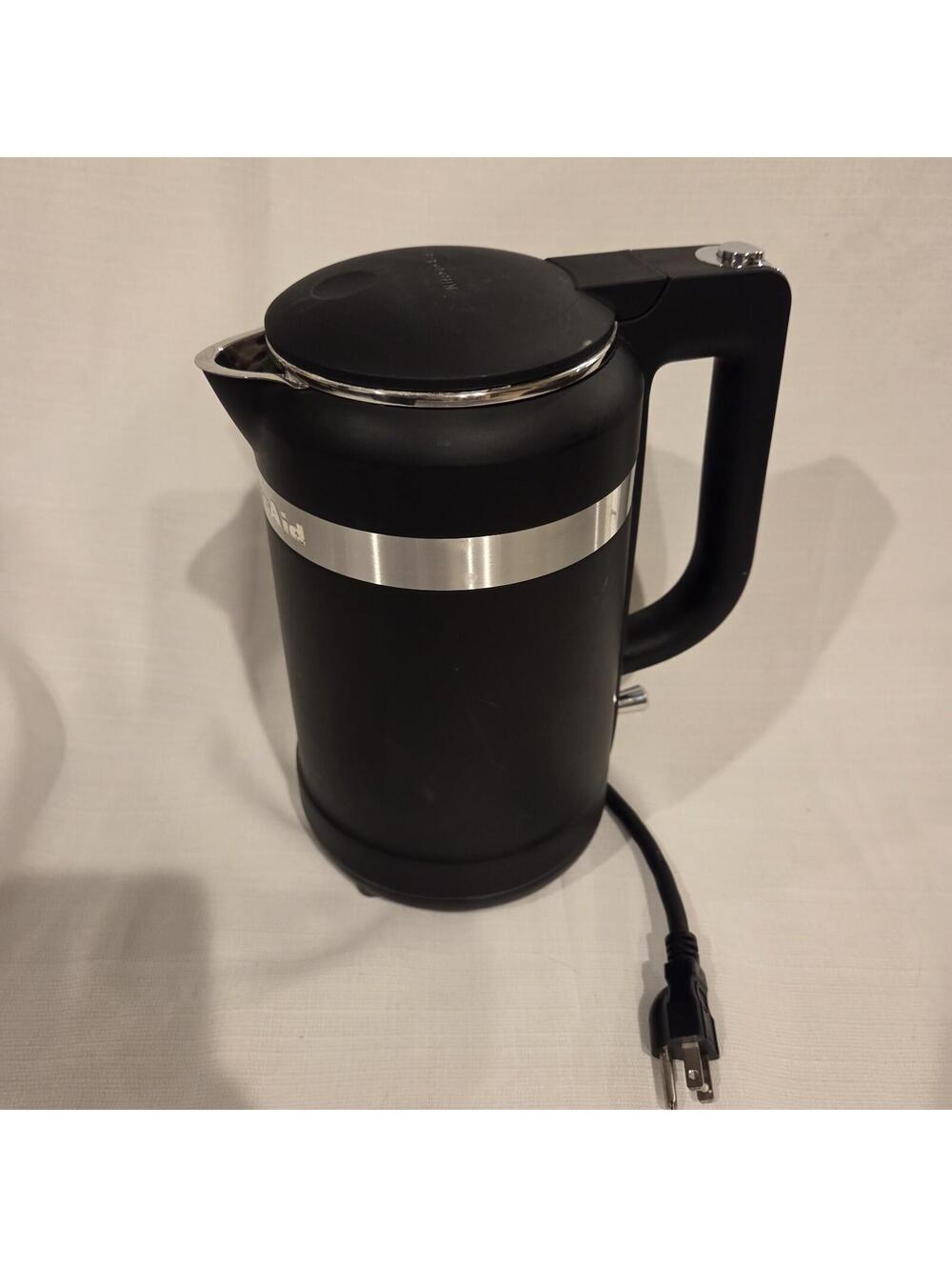 KitchenAid Design Matte Black 1.5L Jug Electric Base Lift Serve Kettle KEK1565BM